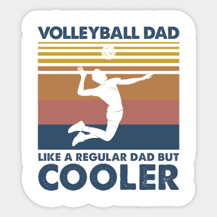 Volleyball Dad Vintage Gift Father's Da Sticker